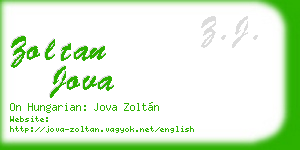 zoltan jova business card
