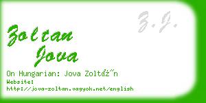 zoltan jova business card